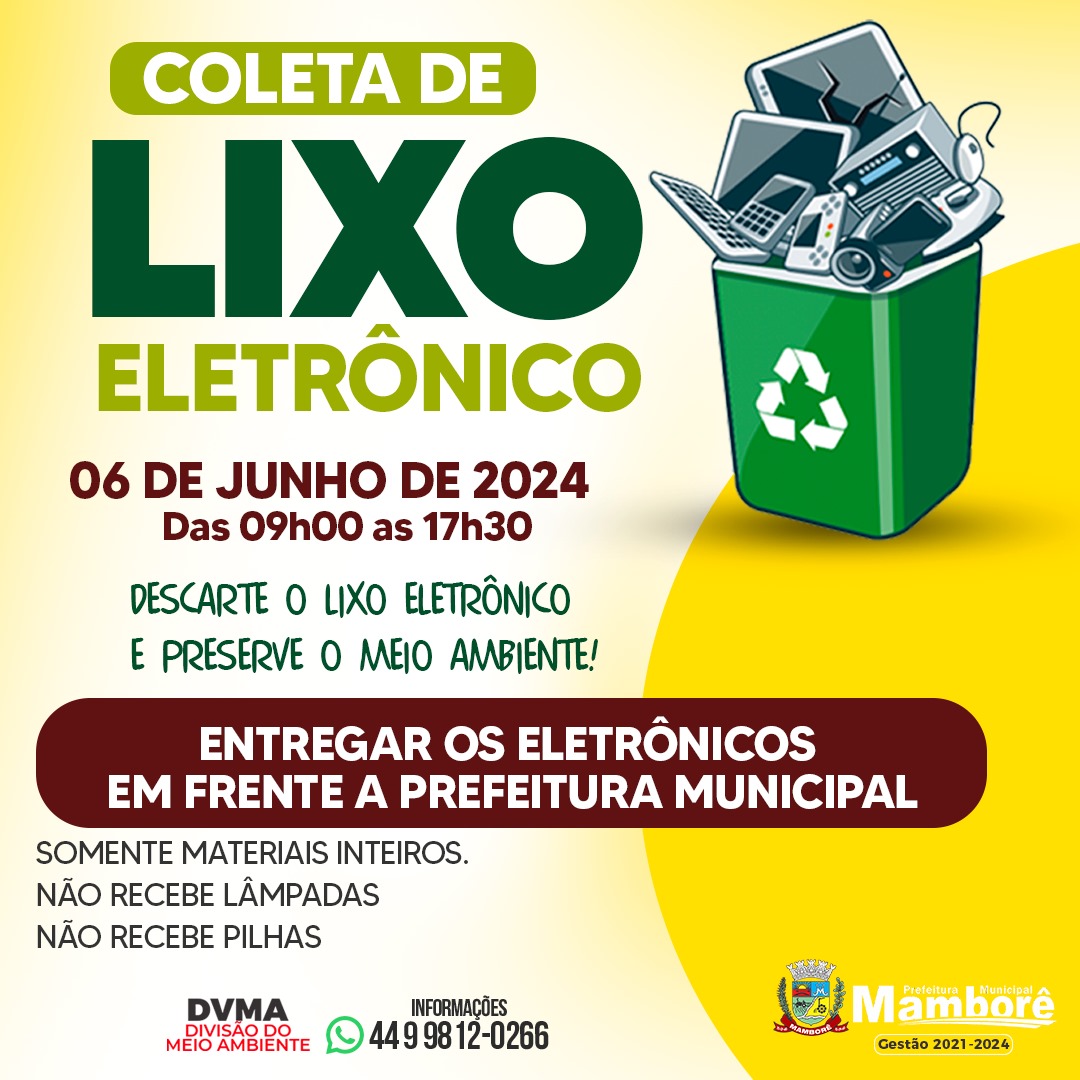 Descarte seu lixo eletrônico da forma correta.