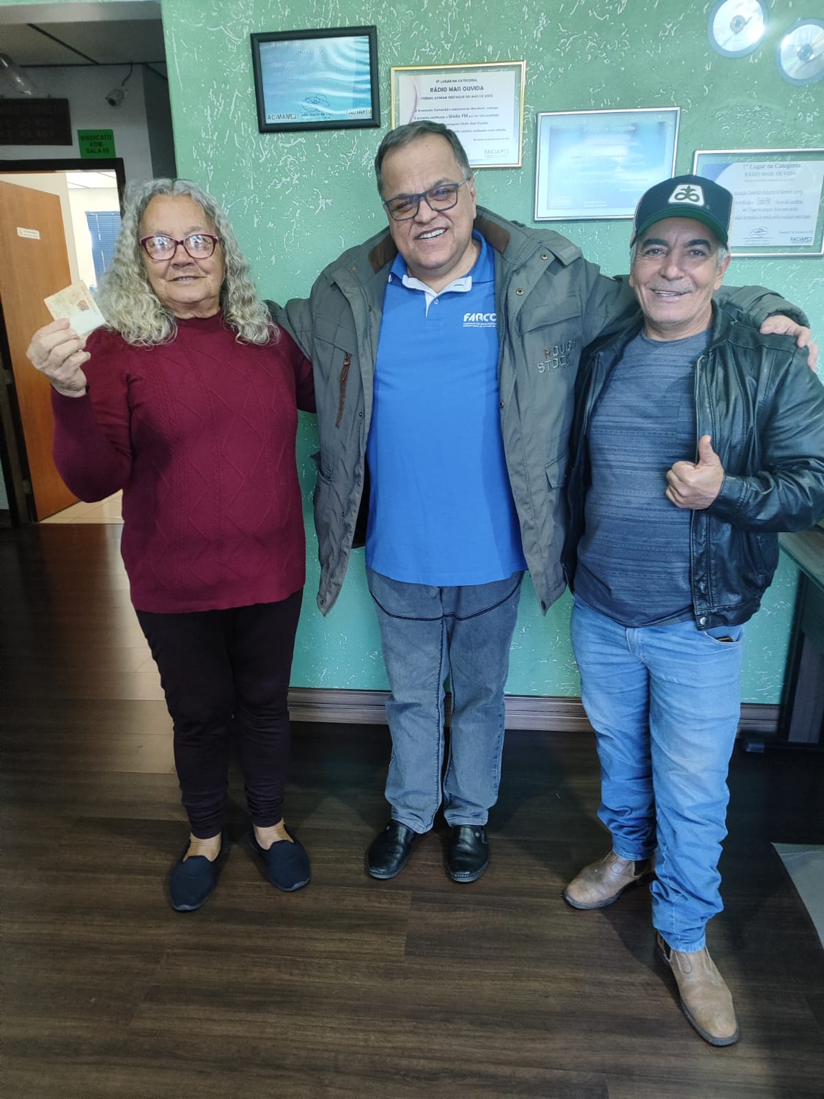 SORTEIO DA RADIO UNIÃO FM E A GANHADORA FOI A  ELZA AMARO DE CASTRO.