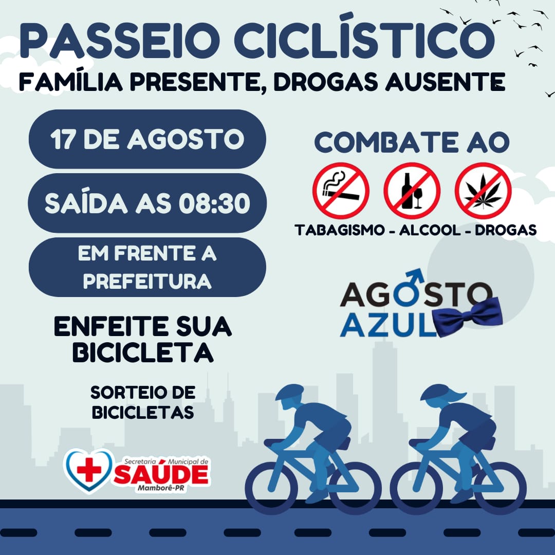Nesta terça feira,13/08/2024,na entrevista com James Correia  a secretária da saúde Lucinéia Scheffer , com o assunto Passeio ciclístico, Família presente, Drogas ausente. Agosto azul.
