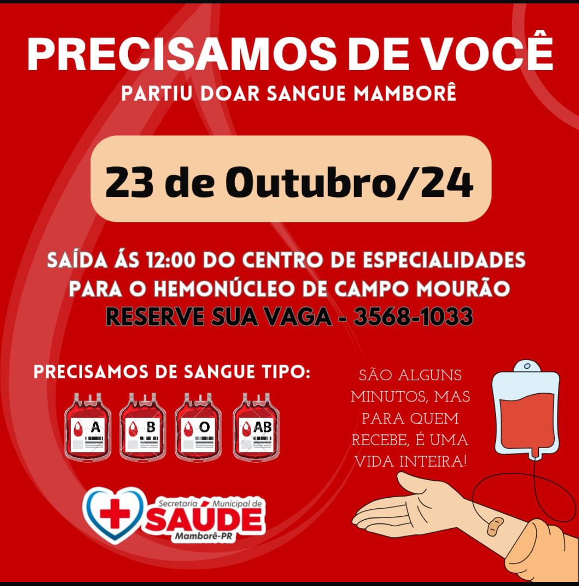 Doe sangue, Doe vida.